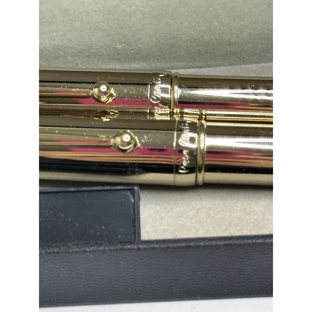 Vintage PIERRE CARDIN PEN & PENCIL SET Gold Tone Boxed Signed
